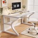 奶油风电脑桌台式 学生学习写字桌卧室办公桌出租屋电竞桌