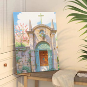 宫崎骏春日记忆基础数字油画手绘油彩画丙烯填充家居装 饰画