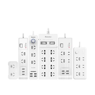 航嘉电插板插座多孔位排插长线多用u分控转换器拖接线板