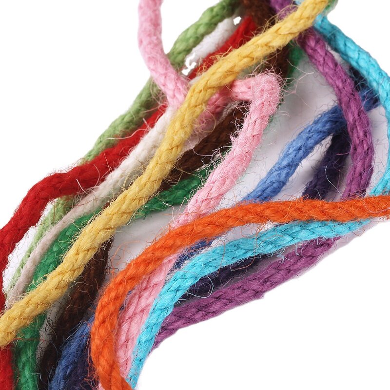 彩色麻绳粗酒吧复古装饰猫爬架捆绑无弹力手工绳子红哑光