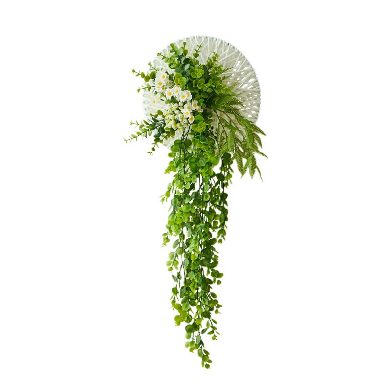 创意壁挂装饰仿真花小新假绿植客厅卧室墙面改造氛围感挂饰