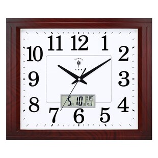 北极星方形电子挂钟客厅静音钟表时钟石英钟挂表