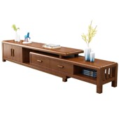 伸缩实木电视柜现代三抽屉经济型地柜茶几客厅全家具