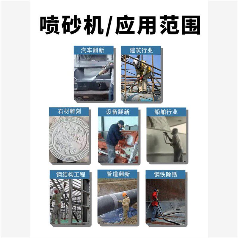 小型式喷砂喷沙除锈抛光设备手动压喷砂罐水喷打砂工厂