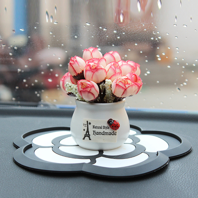 汽车22花朵盆栽创意新款美夜思车载香薰仿真花爱女