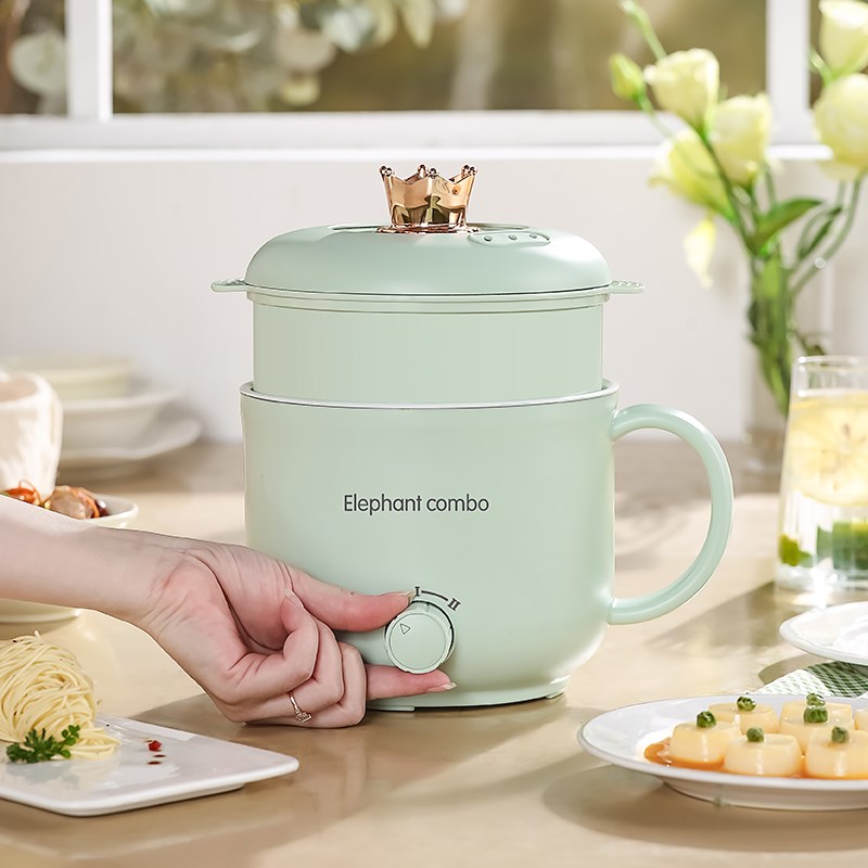 多功能旋钮快煮锅迷你学生家用便捷办公室小电锅煮面 面电火锅