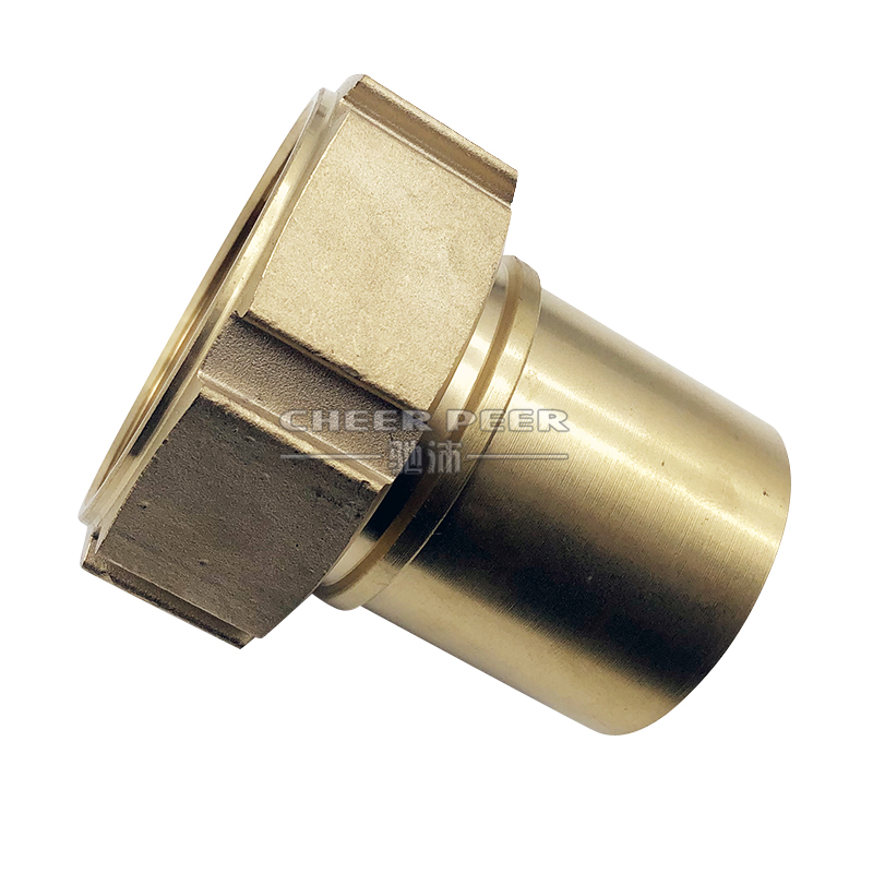 黄铜内螺纹尾管 EN14420输油管活套扣压管夹接头 57马吉比塔管件