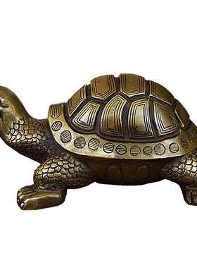 铜龟铜乌龟长寿龟 鎮宅装饰金钱手把玩件 客厅办公室家居摆饰