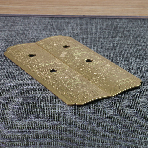 直条拉手门条拉手中式仿古纯黄铜对门书柜橱柜门柜子门拉手