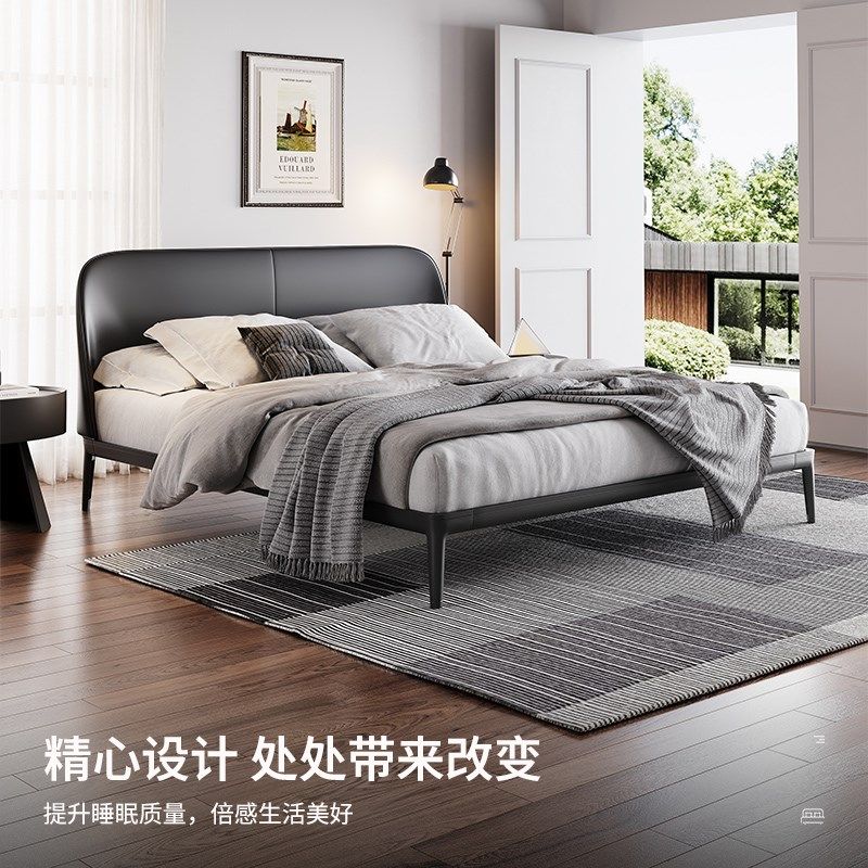 普丽兹具小户型铝合金床架现代床卧年悬浮床