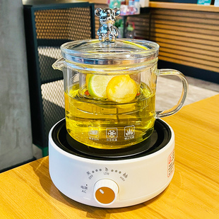 家用耐高温养生办公室电陶炉煮花茶 电炖玻璃杯可加热可煮杯子套装