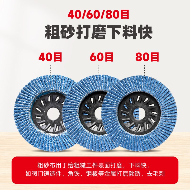 百叶轮角磨机打磨片不锈钢磨光片金属除锈去毛刺抛光片耐用百页片