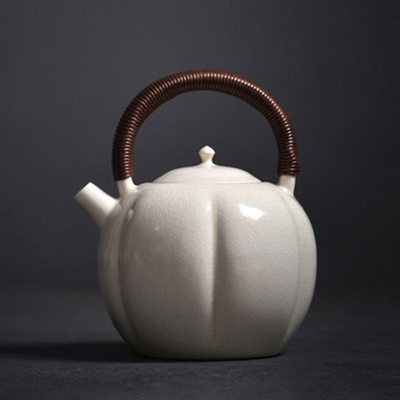 梵山堂陶壶烧水陶瓷功夫茶具电陶炉苏打釉煮茶壶老白茶煮茶器