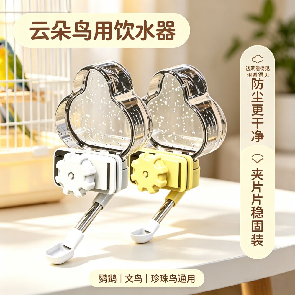 宠帮仕鹦鹉自动喂水器防污染