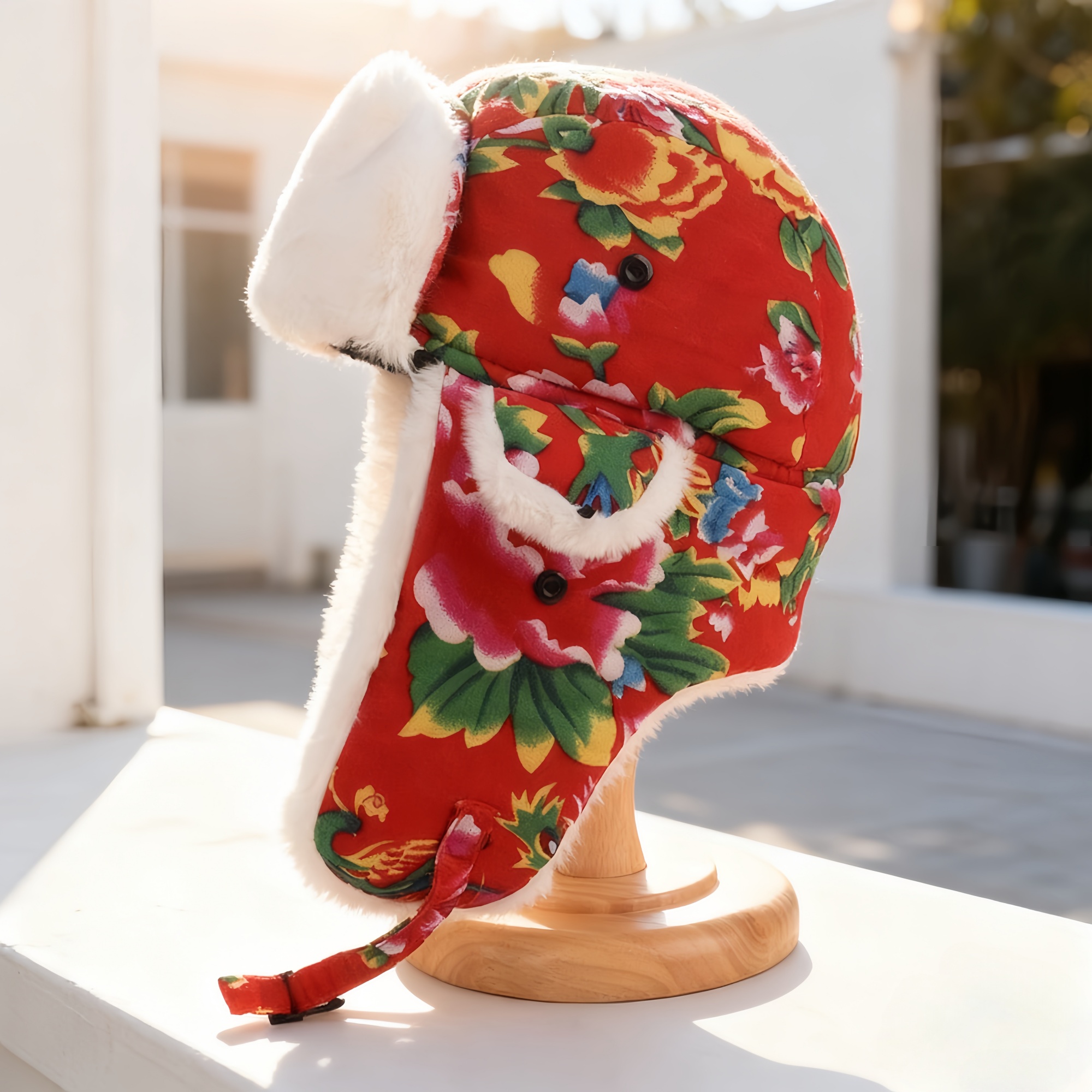 雷锋帽冬季保暖护耳复古民族风