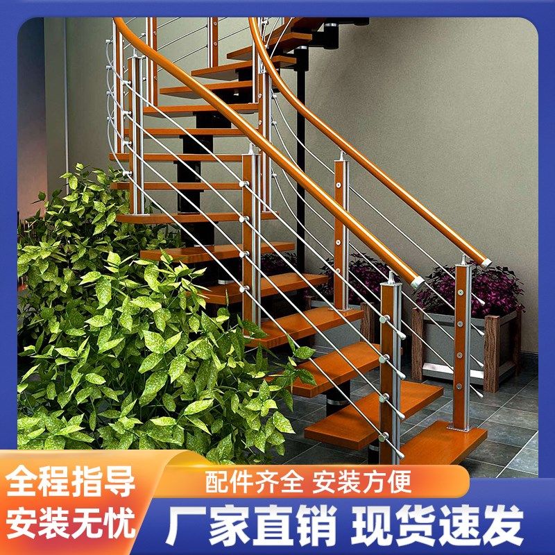 PVC拉丝楼梯扶手护栏别t墅室内复式阁楼围栏阳台栏杆简约立柱自装