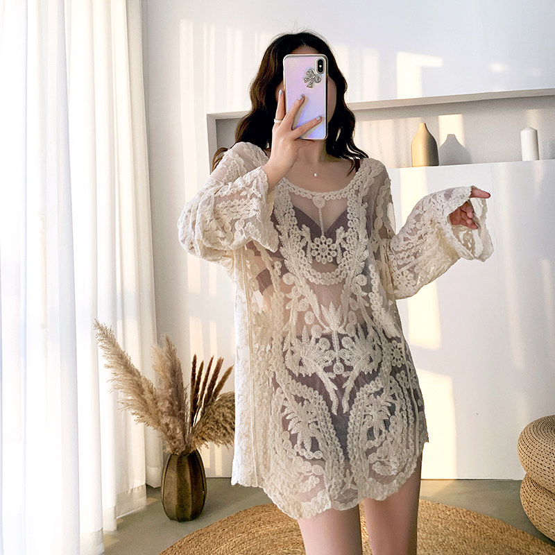 泳衣女显瘦遮肚2022新款仙女范分体式平角保守Q罩衫小胸聚拢游泳