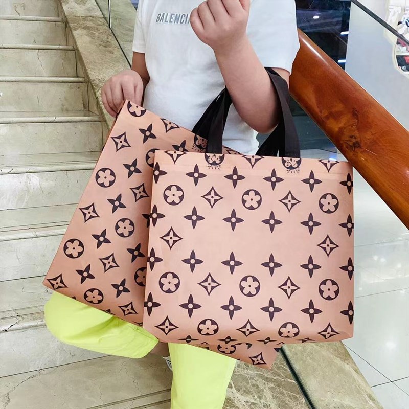 无纺布袋子防水覆膜鞋盒袋子服装店D袋子手提袋化妆环保购物袋定