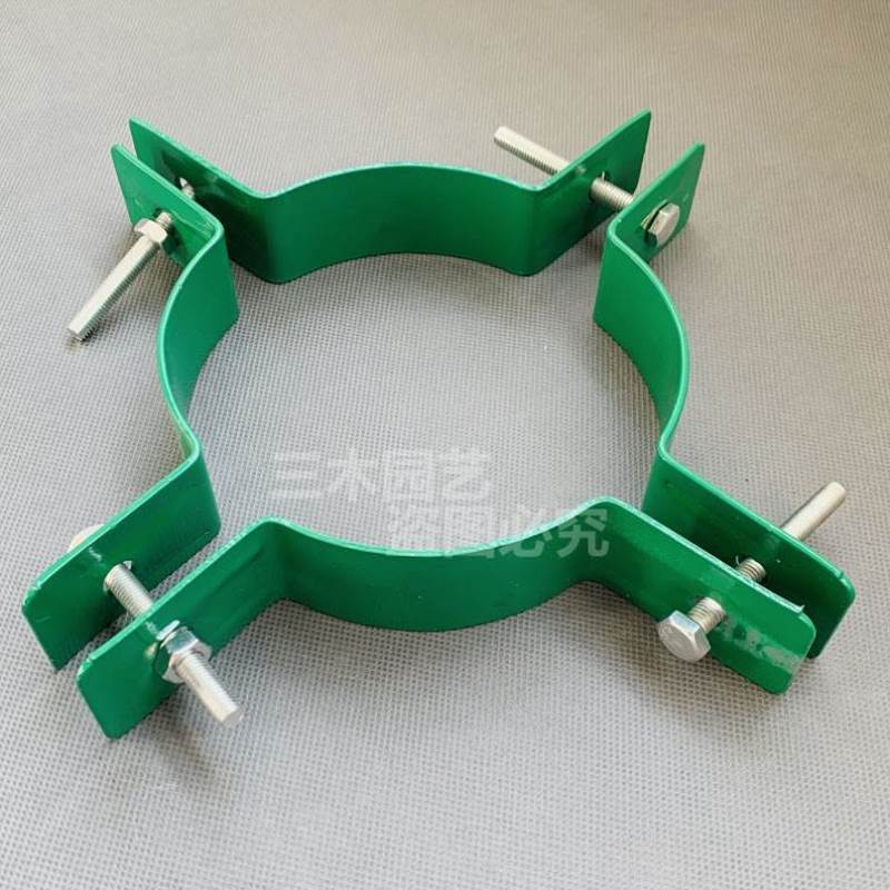 铁圈固定器卡扣i金属铁抱箍树木支撑架固定器套杯防风大杆稳定树U