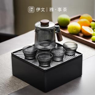 茶具套装 便携式 旅行功夫茶壶户外泡茶玻璃快客杯收纳车载露营茶具
