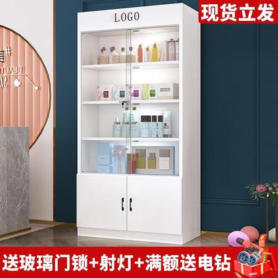 展示柜带锁玻璃门礼品样品展示架化妆品展柜产品陈列柜美容院柜子