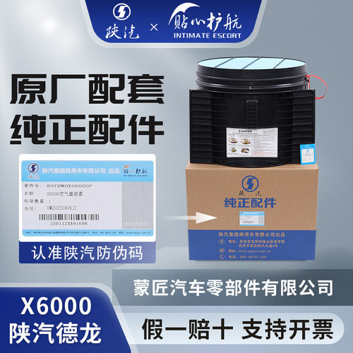 适配原厂陕汽德龙X6000空气滤芯龙骧空滤蜂窝DZ9X259190125滤清器