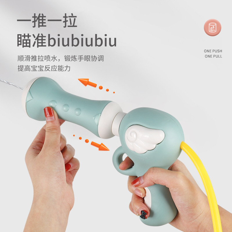 儿童水枪玩具背包喷水打水仗神器抽拉式男孩女孩大容量宝宝呲水枪