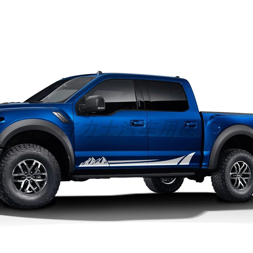 山地条纹贴花贴纸 适用于福特猛禽F150皮卡拉花装饰车身侧裙贴画