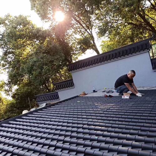 仿古瓦加厚增韧款1米大拼接屋A顶瓦雨棚车间防漏水搭接瓦农村建筑