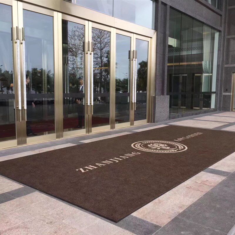 尼龙地毯定制logo迎宾垫星期毯广告地毯防水电梯店W标门口地垫订