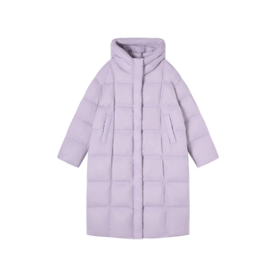 泡芙感加厚连帽鹅绒外套 3.4F 简约时尚 新款 818