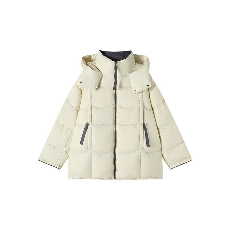 12-9F B 新款设计感撞色波浪格休闲连帽外套 2518