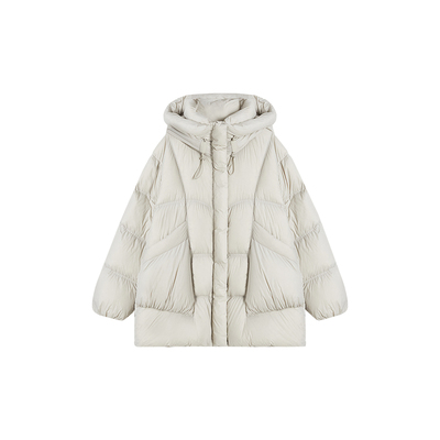 3-19F  C 泡芙感大口袋宽松休闲连帽羽绒服 M17