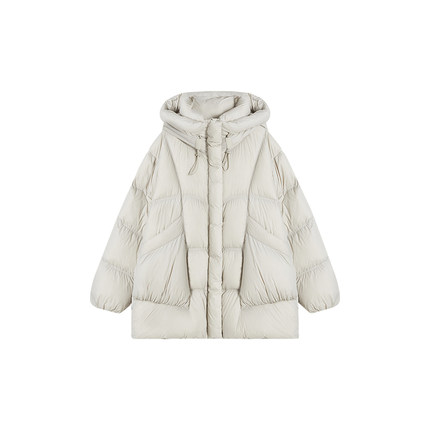 1-14F C 新款泡芙感大口袋宽松休闲连帽羽绒服 M17