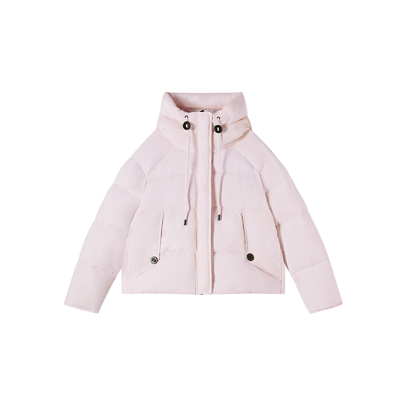 11-28H C 云蓬系列~甜美洋气宽松立领连帽羽绒短外套 25-7