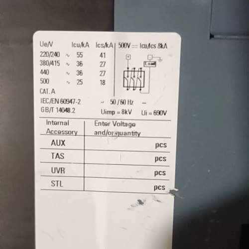 议价拆机3VM1450－4EE32－0AA0塑壳式断路器5