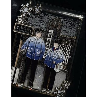 四季 予你沁雪莎头徽章金属流沙徽章王楚钦孙颖莎高颜值pin送闺蜜