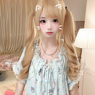 心心果家 小羽毛 70cm长卷发 假发自然高温丝