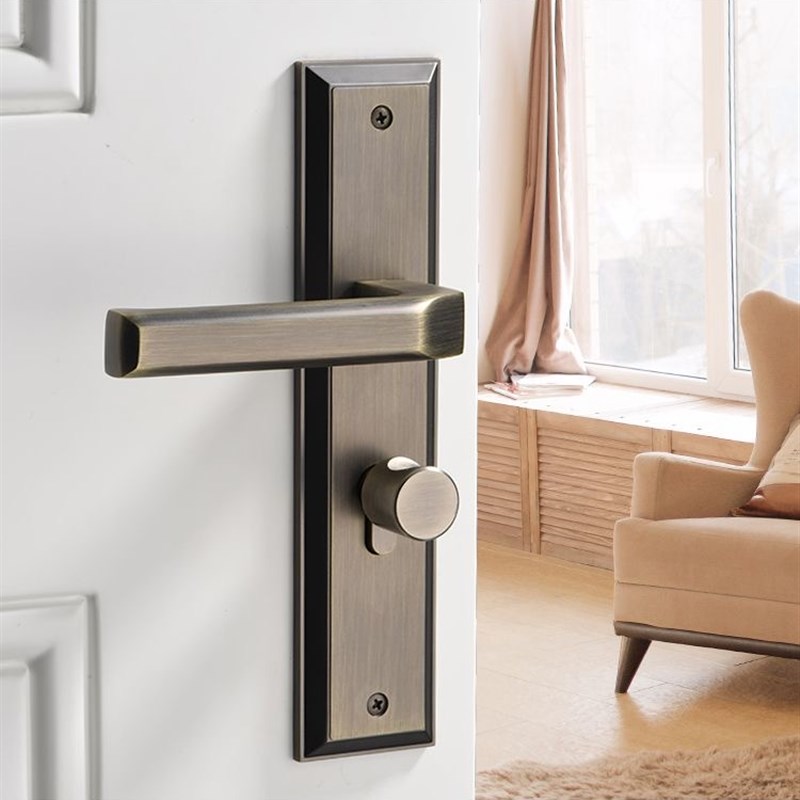 771卧室门锁 木门锁套装门锁 欧式简约不锈钢门锁 加重加厚静音锁