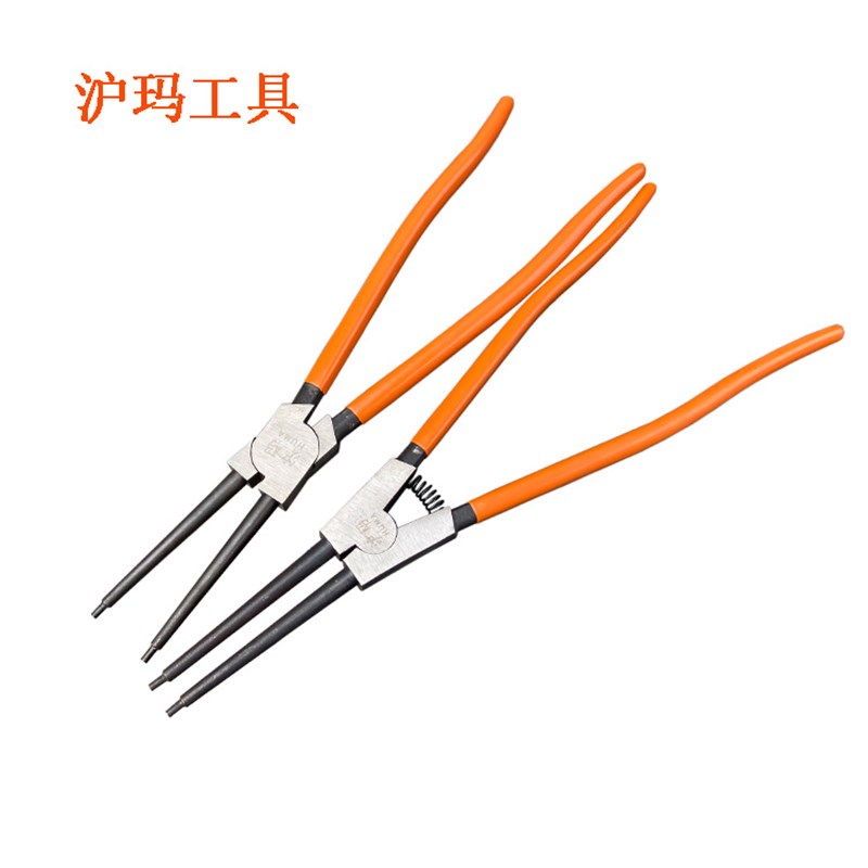 18寸卡簧钳挡圈钳直头内卡外卡弯头轴用孔用卡簧钳特大号450mm
