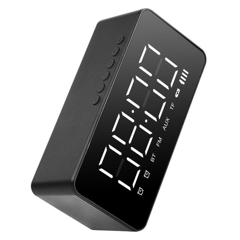 无线蓝牙音箱带双闹钟时钟调节叫醒便携插卡U盘收音机手机小音响
