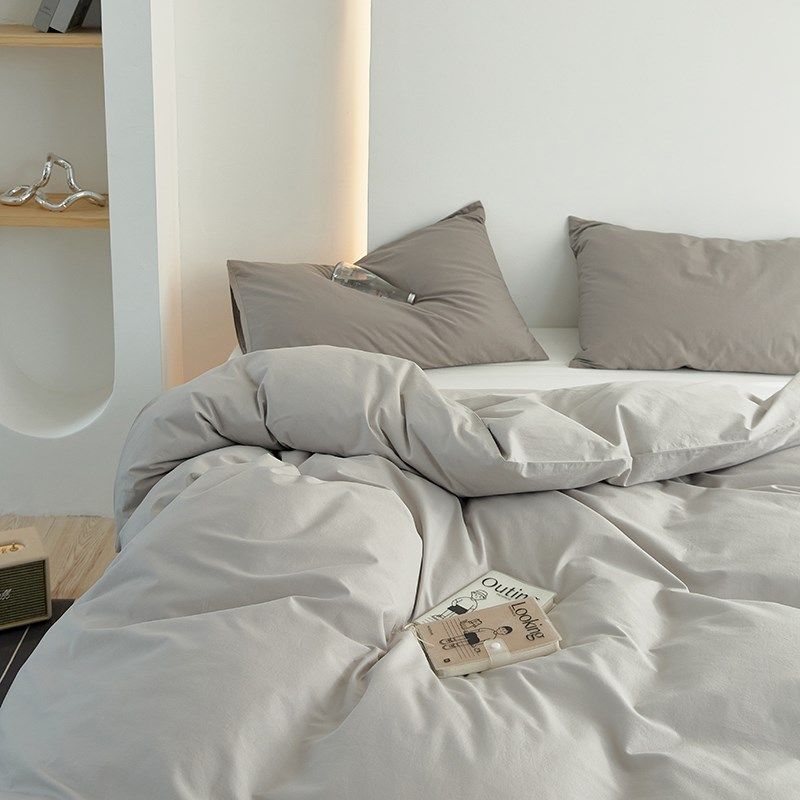 斜纹简约纯色全棉被套单品 单件纯棉被罩精梳棉透气1.5/2.0/2.2m,床上用品,被套,淘宝优惠券,粉丝福利购,淘宝优惠卷