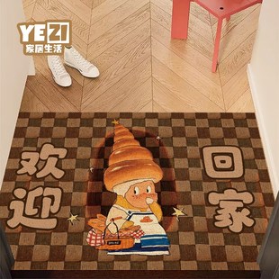 卡通星星人入户门地垫家用门口丝圈脚垫耐脏防滑门垫进门玄关地毯