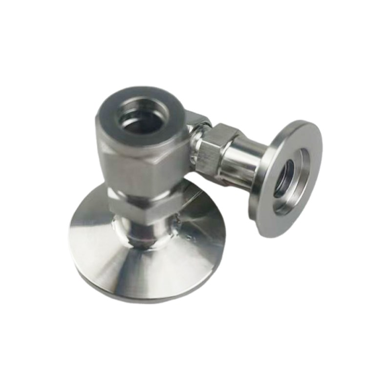 KF16/25真空法兰转1/2 3/8 1/4卡套转接头KF卡盘转16mm6/8/10/12