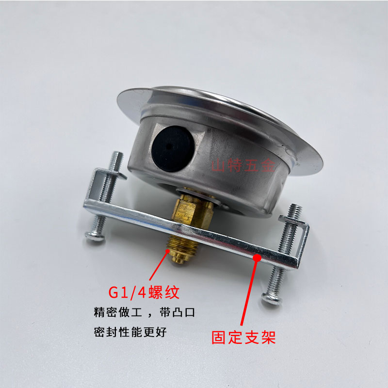 海天注塑机tecsis油压表抗耐震压力表1631.5 40Mpa轴向带边带支架