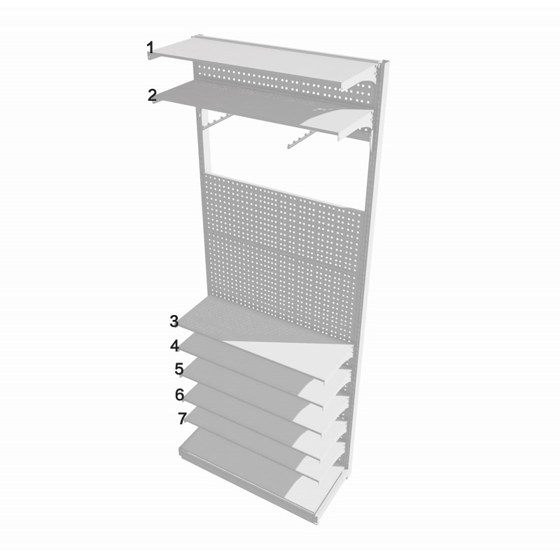 贫美 玄关置物架货架鞋架220高进门架磁吸洞洞板入户收纳挂包架子
