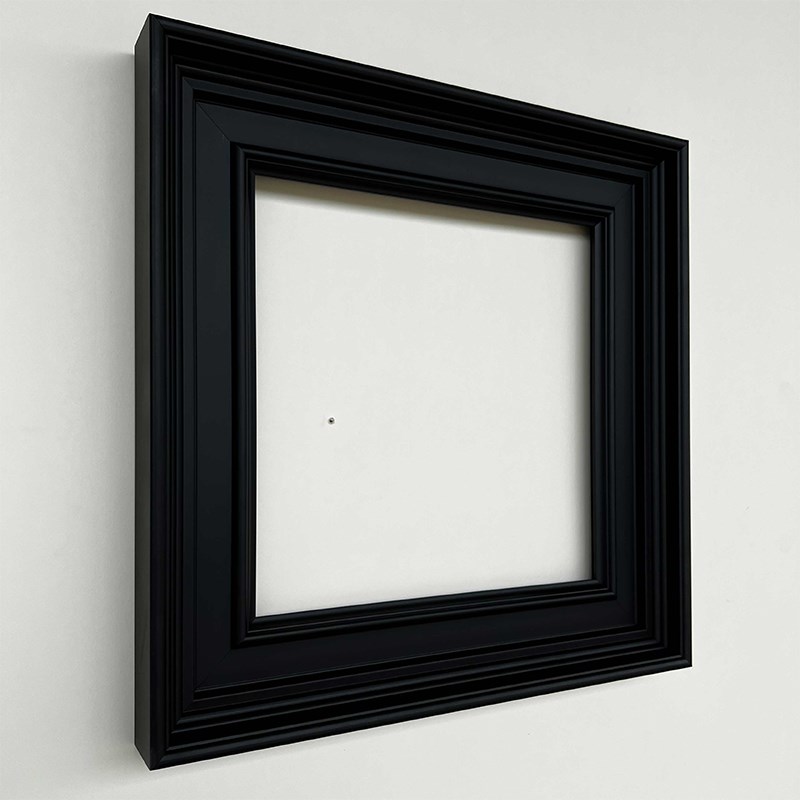 简约黑色框油画外框画框定制实木美式 相框镜框丝巾素描水彩订制