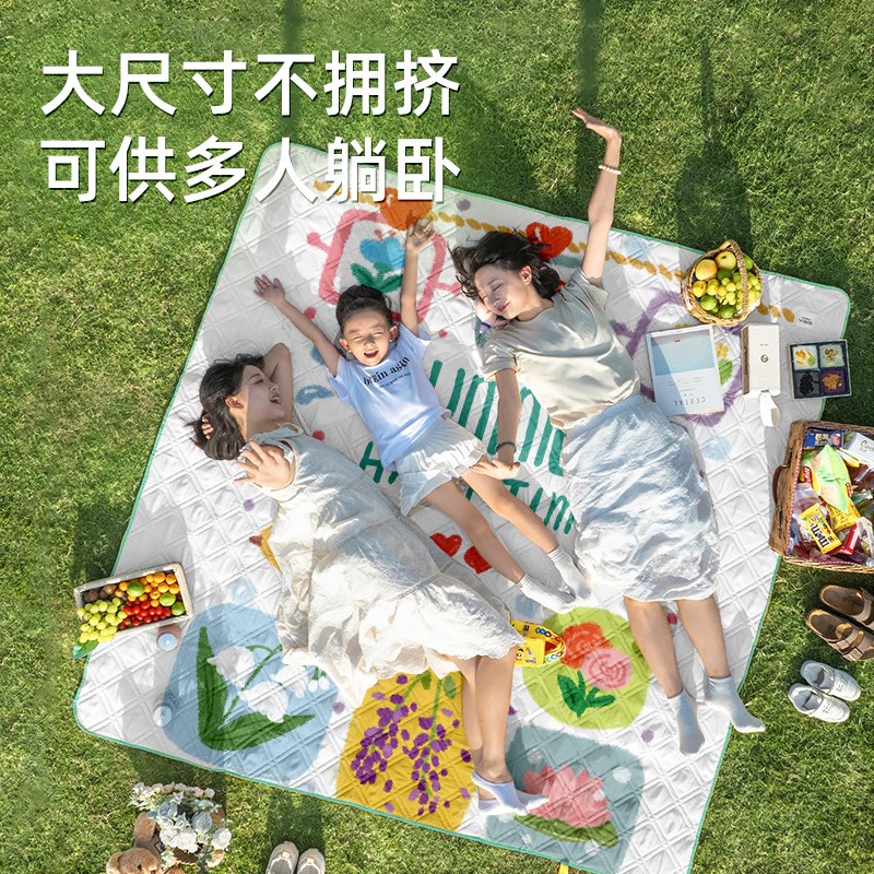 野餐垫户外野餐垫防水防潮加厚春游垫便携飞行棋玩乐野餐垫in风