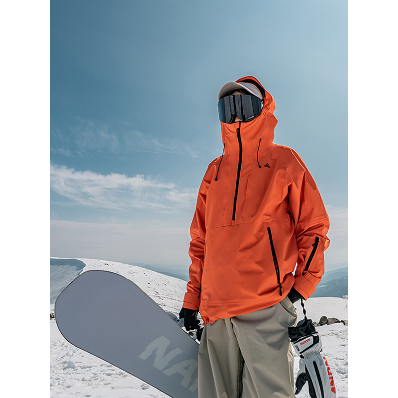 南恩滑雪服女款滑雪衣2023新款单板小众防水美式3l半套头雪服