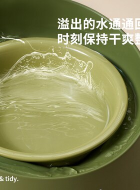 麻薯陶瓷猫碗高脚斜口保护颈椎宠物防打翻猫咪喝水喂粮狗狗碗食盆